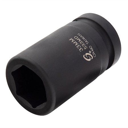 Sunex 1" Drive Deep 6PT Impact Socket, 33mm 533MD